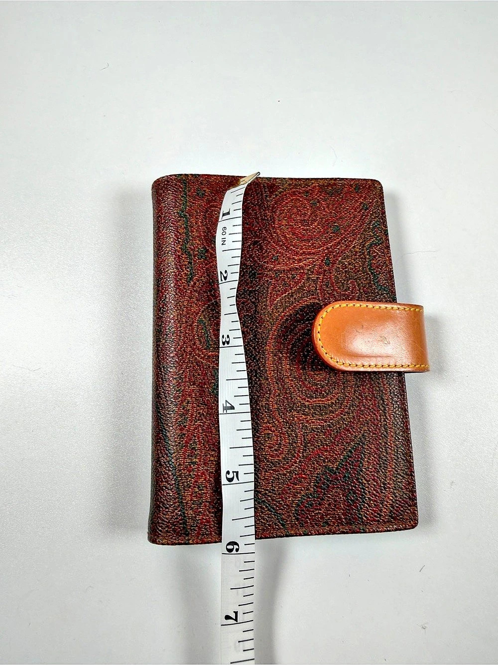 Etro Paisley Ring Planner Organizer in Brown & Orange - Picture 9 of 9